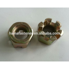Zinc-Plated Carbon Steel Hexagon Head Slotted Nuts